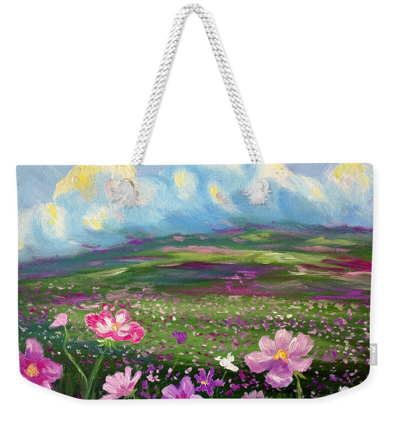 Nature Weekender Tote Bag featuring the painting All Things by Meaghan Troup