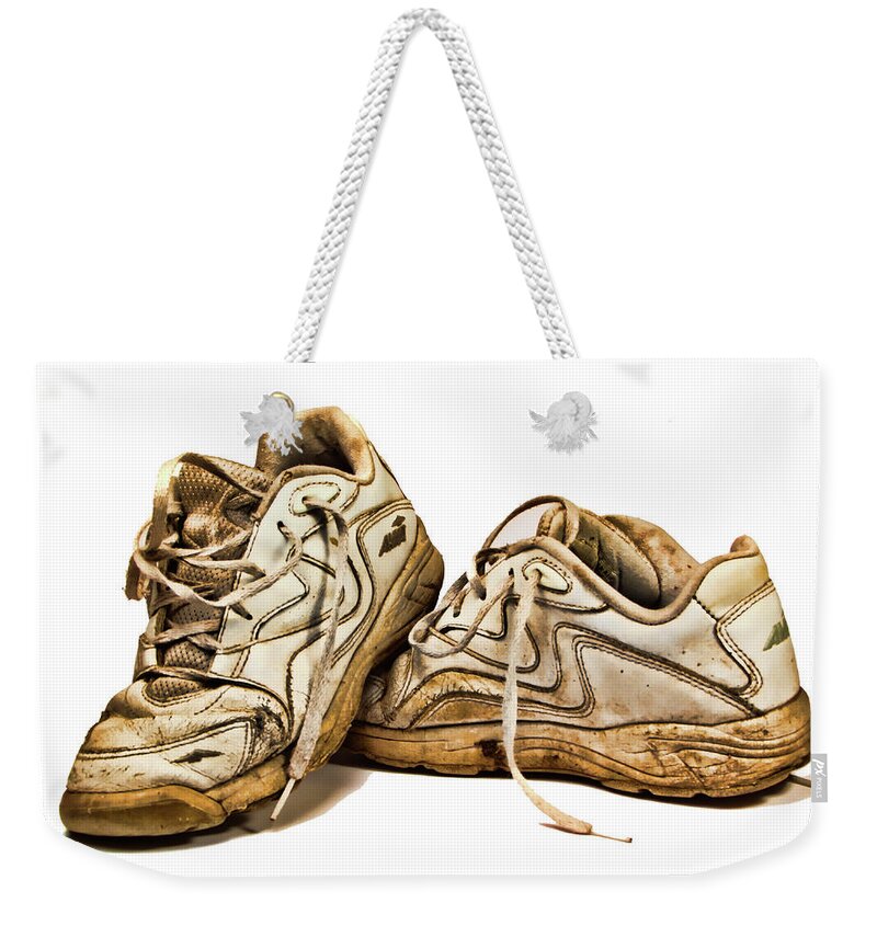 Still Life Weekender Tote Bag featuring the photograph All Worn Out by Ron Roberts