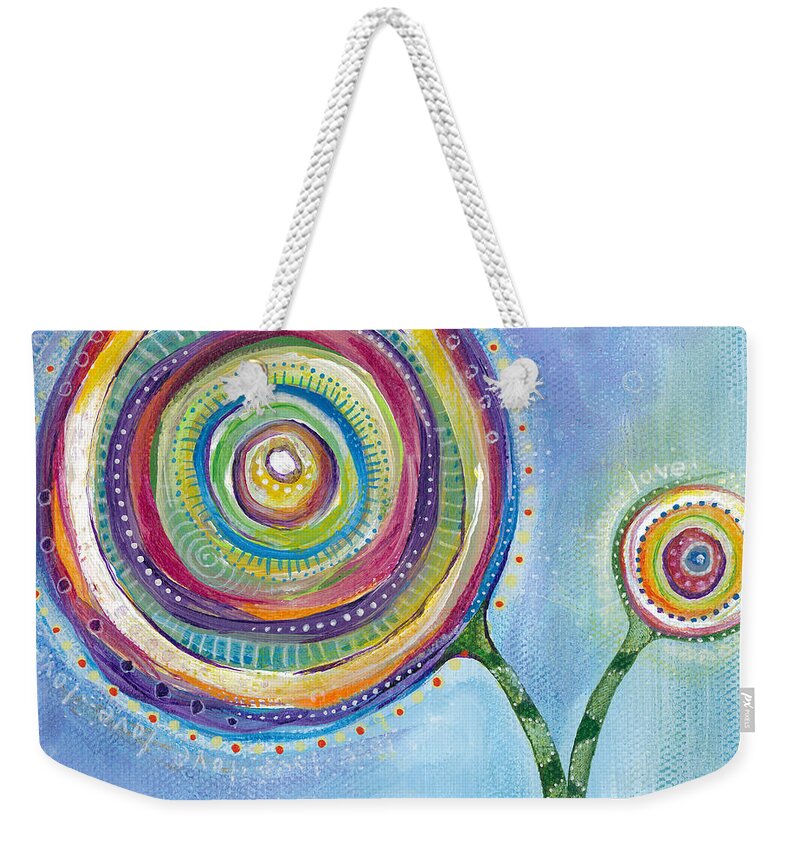 Hope Weekender Tote Bag featuring the painting All You Need Is Love by Tanielle Childers
