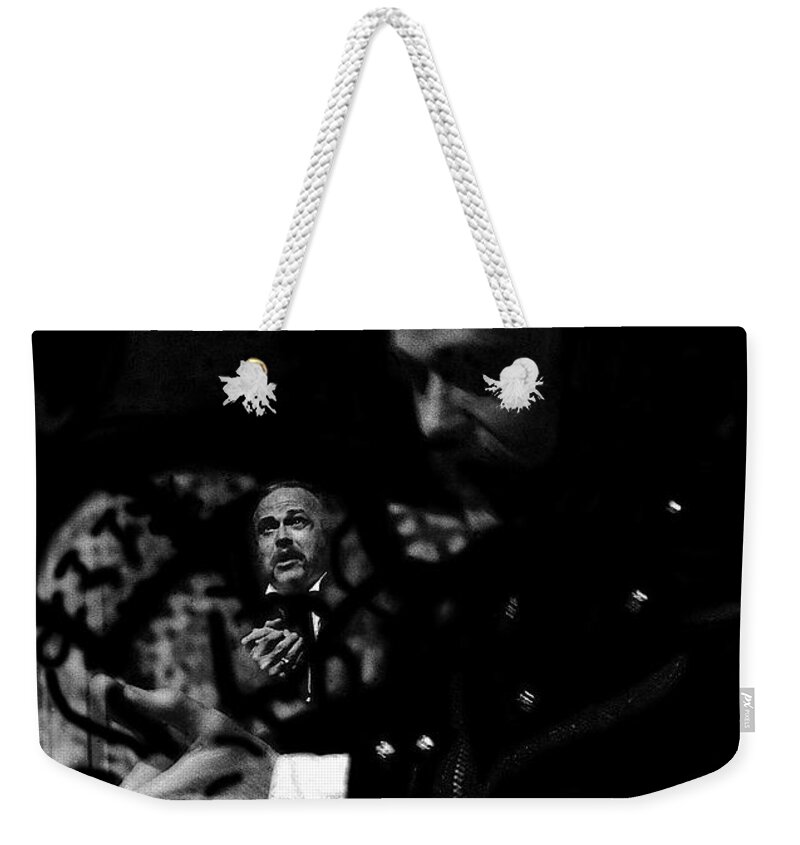 Allan Fudge Mourning Becomes Electra University Of Arizona Drama Department Collage Tucson 1970 Weekender Tote Bag featuring the photograph Allan Fudge Mourning Becomes Electra University Of Arizona Drama Department Collage Tucson 1970 by David Lee Guss