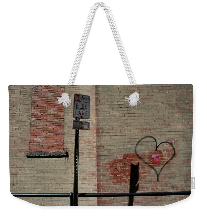 Love Weekender Tote Bag featuring the photograph Allyway Theater by Ric Bascobert