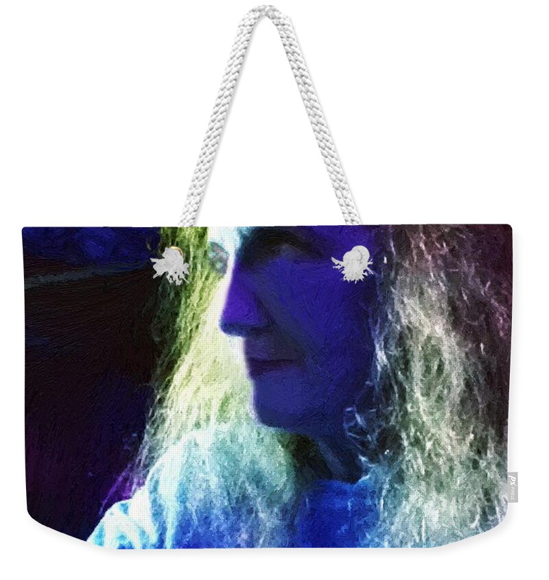 Woman Weekender Tote Bag featuring the painting Almost Human by RC DeWinter