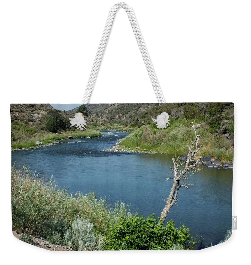 Lucinda Walter Weekender Tote Bag featuring the photograph Along the Rio Grande River by Lucinda Walter