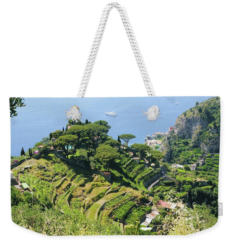 Scenics Weekender Tote Bag featuring the photograph Amalfi Coast Terraces by Digistu