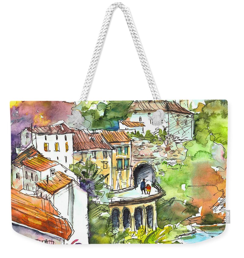 Travel Weekender Tote Bag featuring the painting Ambialet 03 by Miki De Goodaboom