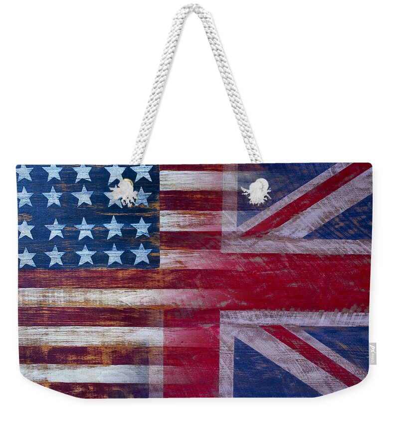 American Weekender Tote Bag featuring the photograph American British Flag 2 by Garry Gay