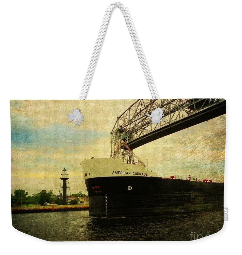 American Weekender Tote Bag featuring the photograph American Courage by Beth Ferris Sale