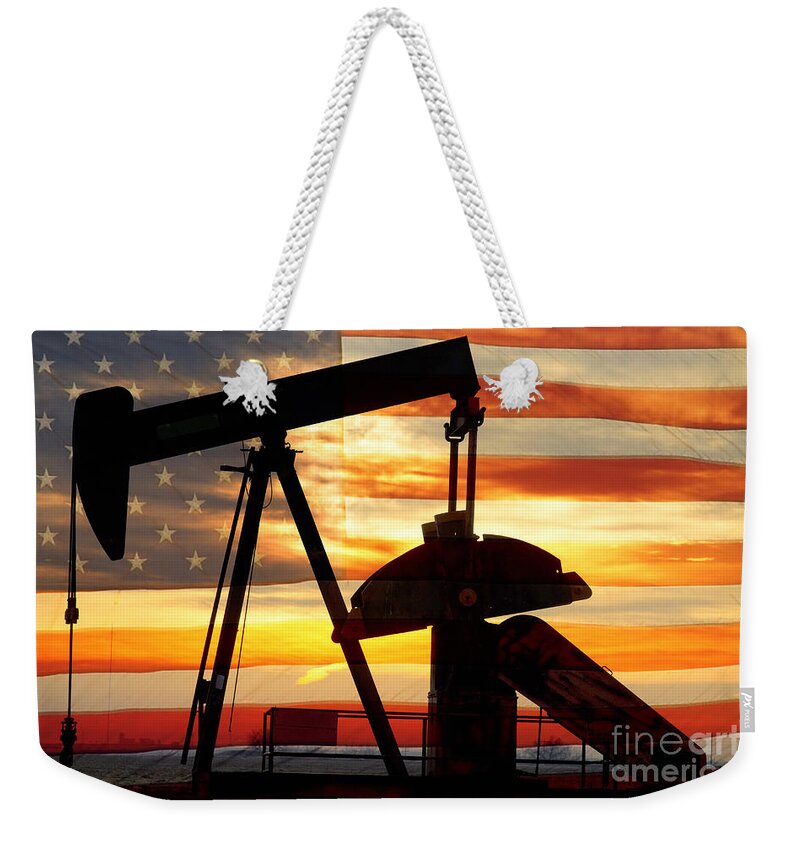 Oil Weekender Tote Bag featuring the photograph American Oil by James BO Insogna