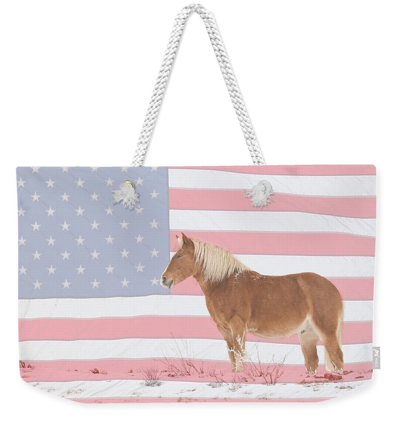 Palomino Weekender Tote Bag featuring the photograph American Palomino by James BO Insogna