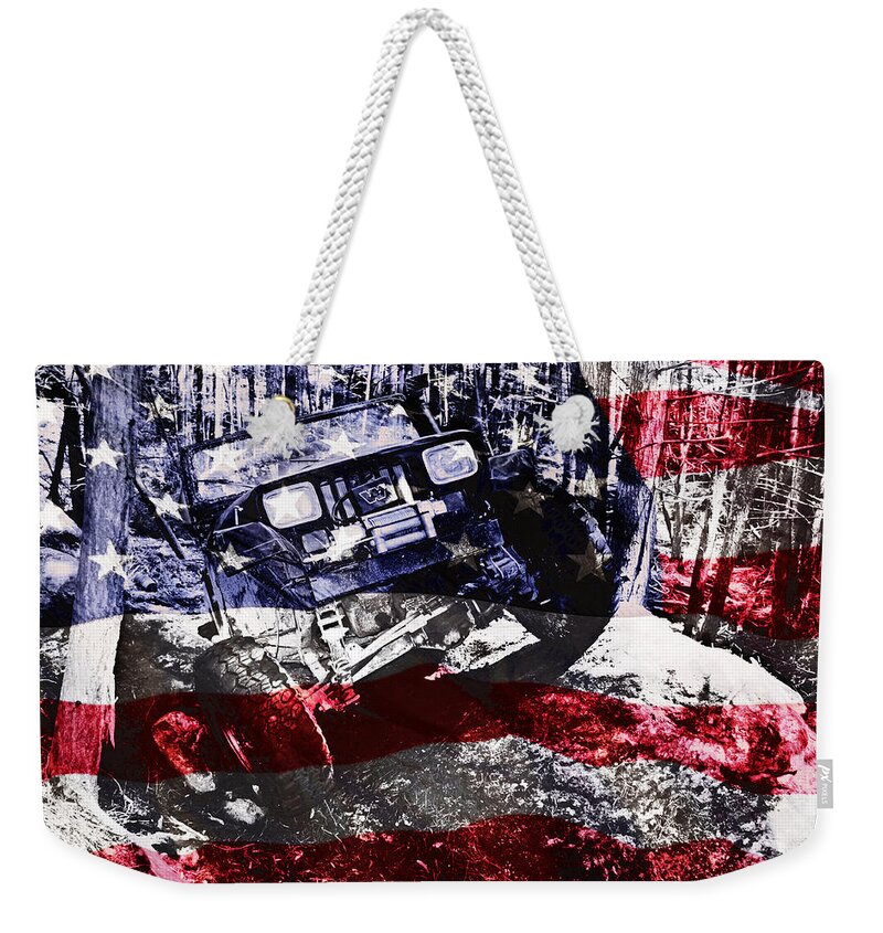 Jeep Weekender Tote Bag featuring the photograph American Wrangler by Luke Moore