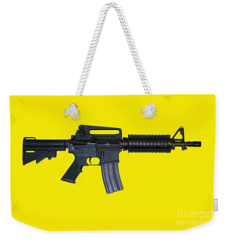 M4 Weekender Tote Bag featuring the painting America's Rifle by Jonas Luis