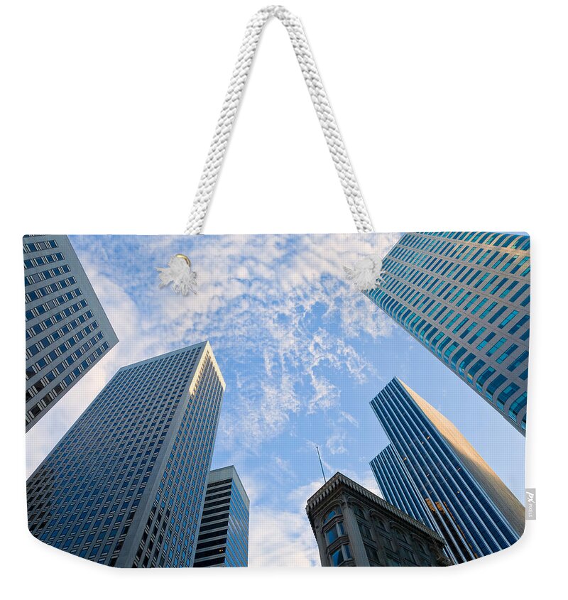 City Weekender Tote Bag featuring the photograph Among the Giants by Jonathan Nguyen