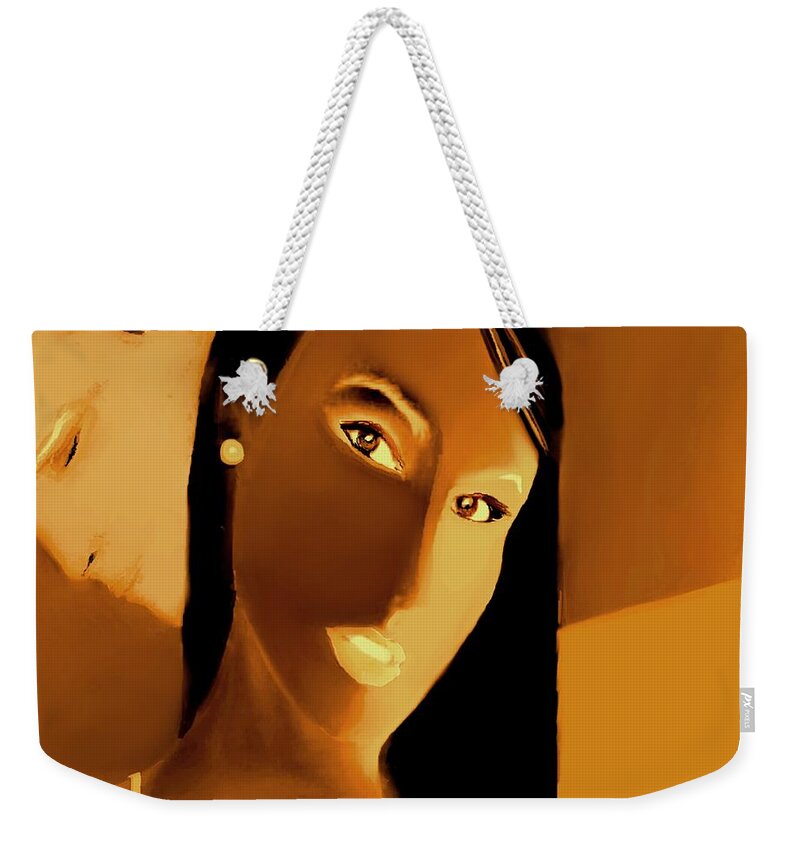 Fineartamerica.com Weekender Tote Bag featuring the painting Amour Partage Love Shared 13 by Diane Strain