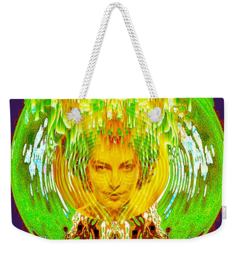 Amphora Of Fire Weekender Tote Bag featuring the digital art Amphora Of Fire by Seth Weaver