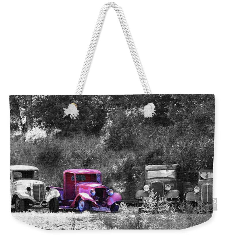 Truck Weekender Tote Bag featuring the photograph An Old Standout by Lynn Bauer