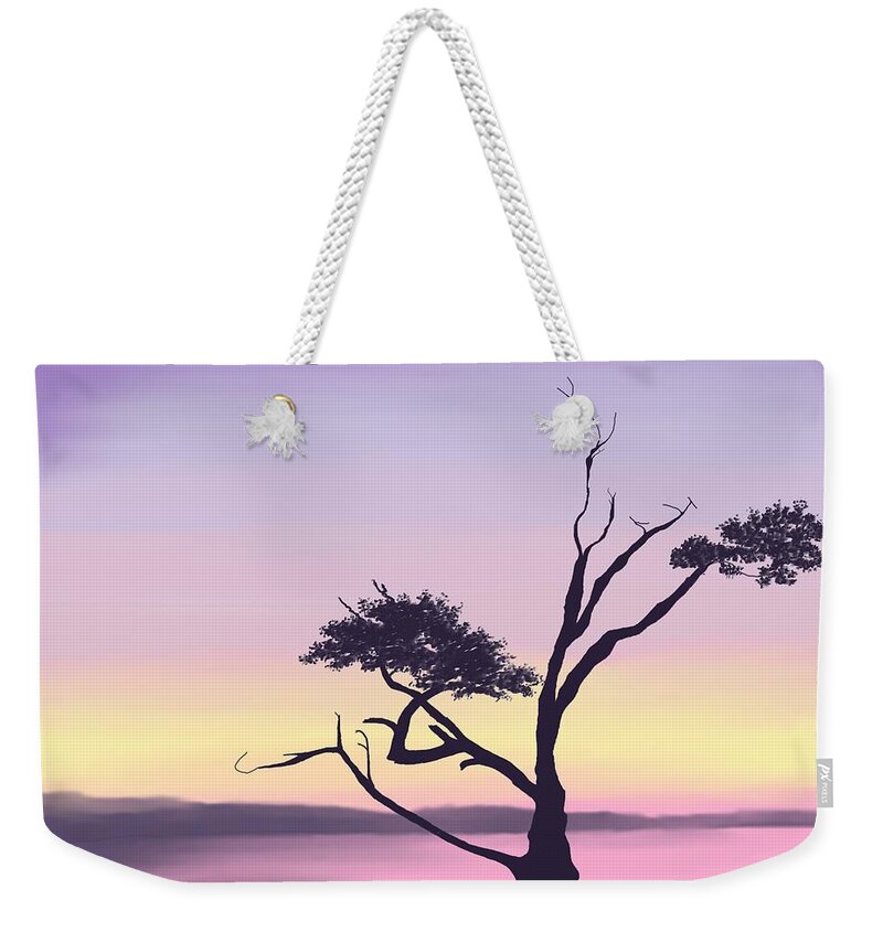 Landscape Weekender Tote Bag featuring the digital art Anacortes by Terry Frederick