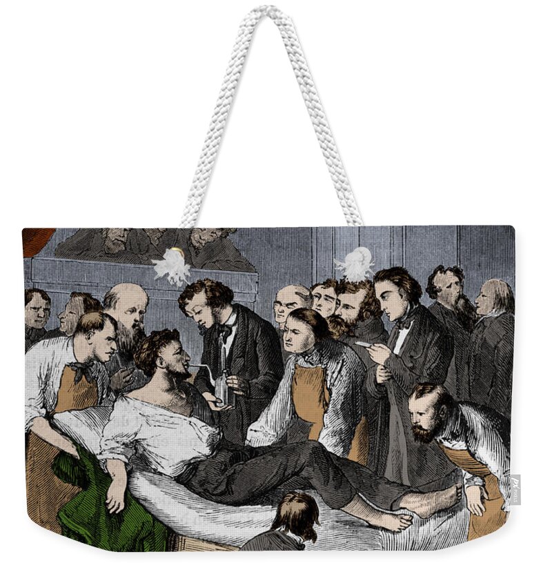 Science Weekender Tote Bag featuring the photograph Anesthesia, 1846 by Science Source