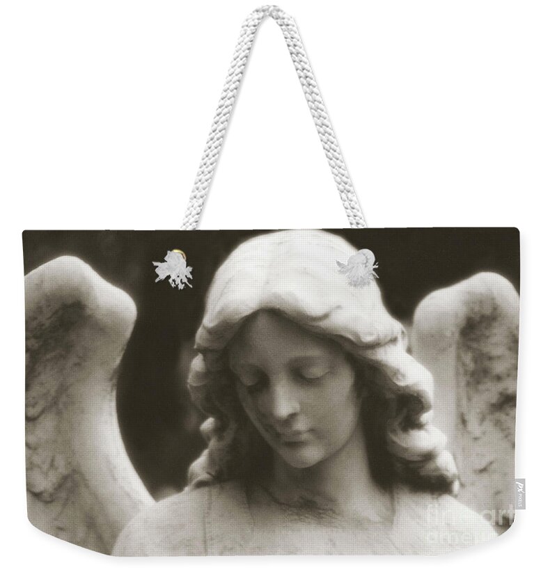 Angel Art By Kathy Fornal Weekender Tote Bag featuring the photograph Angel Art - Ethereal Dreamy Angel Guardian Angel - Face of an Angel by Kathy Fornal