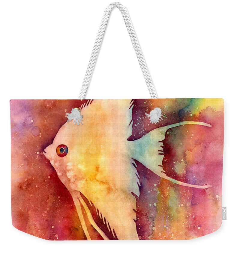 Fish Weekender Tote Bag featuring the painting Angelfish II by Hailey E Herrera