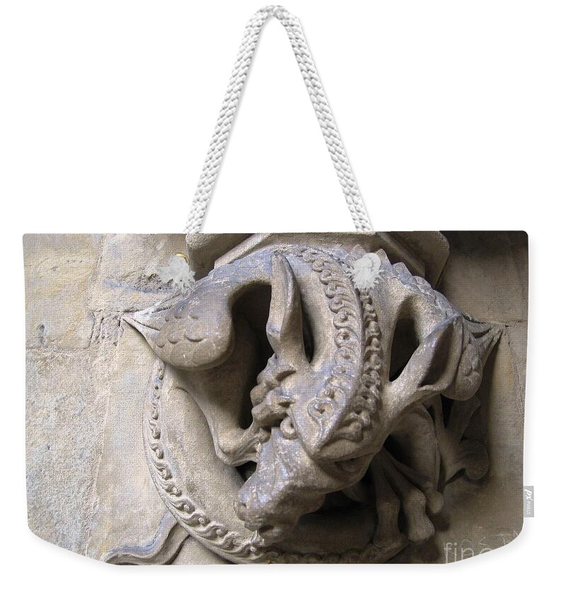 Dragon Weekender Tote Bag featuring the photograph Angry Dragon by Denise Railey