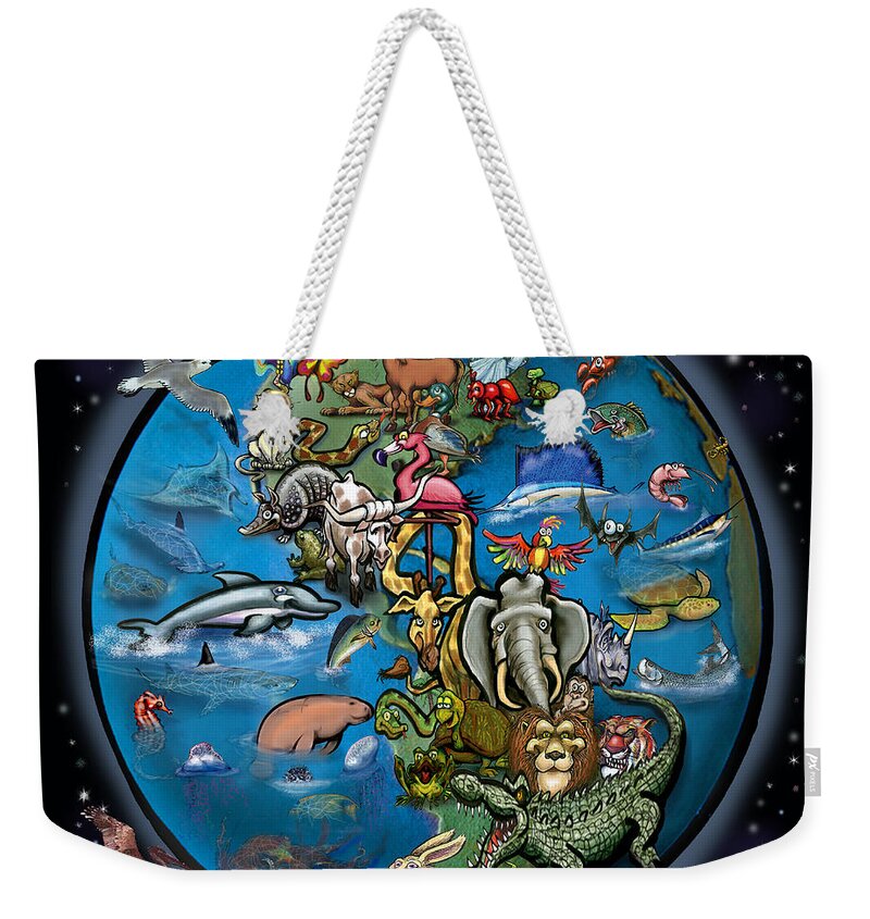 Animal Weekender Tote Bag featuring the digital art Animal Planet by Kevin Middleton