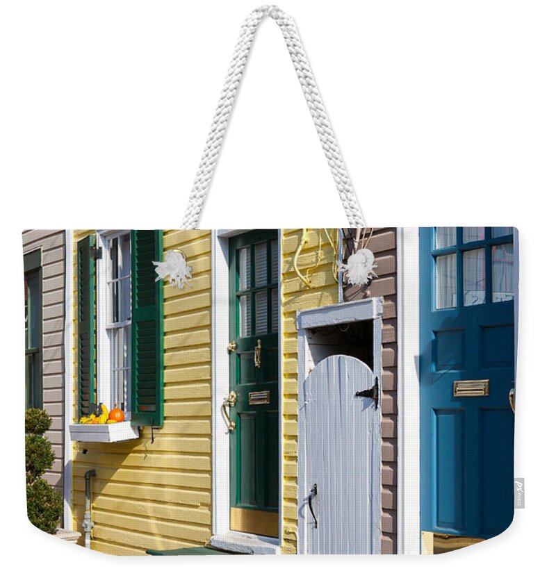 Clarence Holmes Weekender Tote Bag featuring the photograph Annapolis Historic Homes I by Clarence Holmes