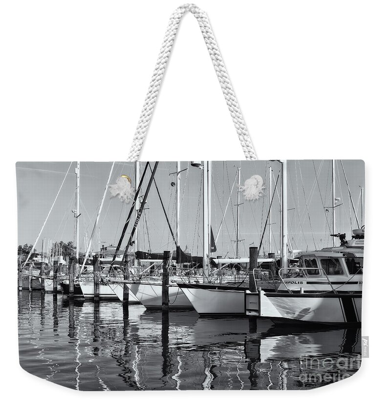 Clarence Holmes Weekender Tote Bag featuring the photograph Annapolis Yacht Club IV by Clarence Holmes