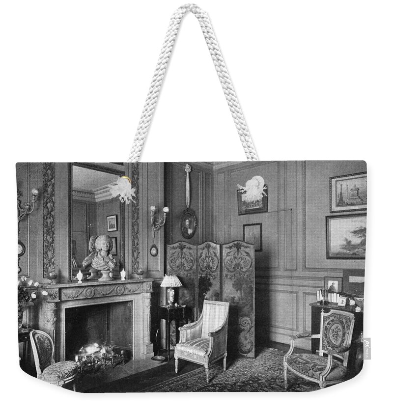 1913 Weekender Tote Bag featuring the photograph Anne Morgan Boudoir, C1913 by Granger