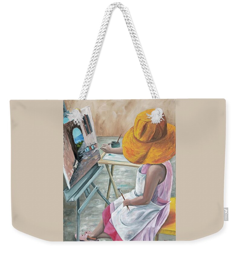 Portrait Weekender Tote Bag featuring the painting Annie by Darice Machel McGuire