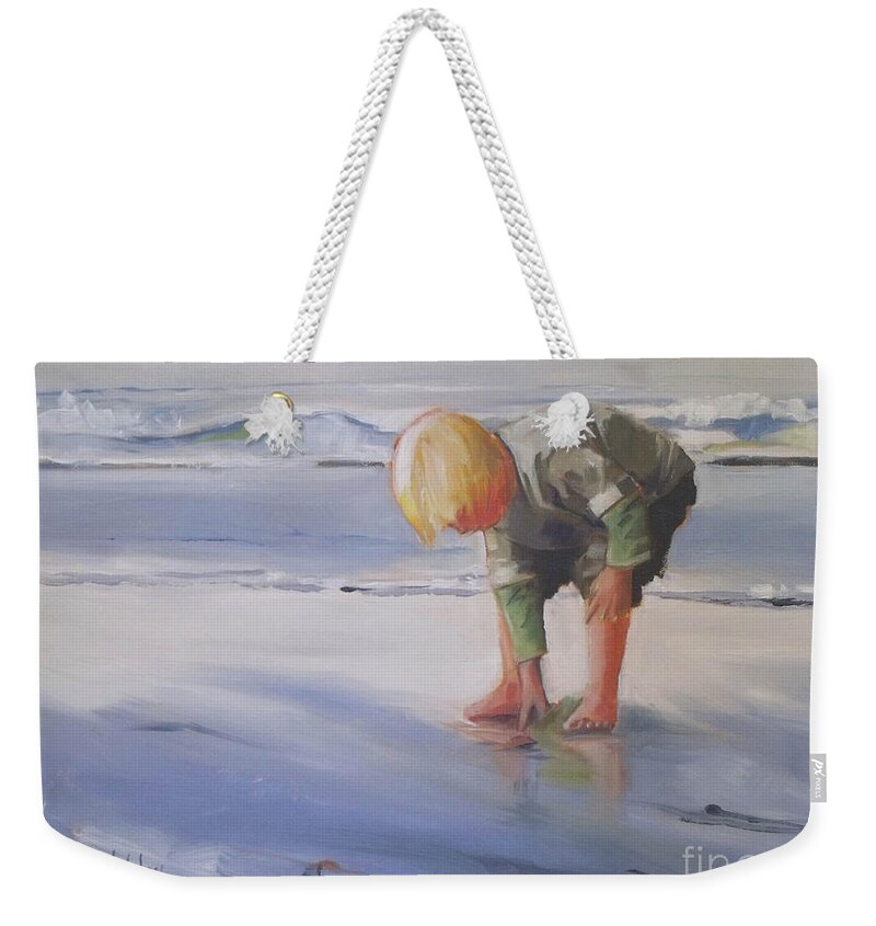 Doodlefly Weekender Tote Bag featuring the painting Another Great Shell by Mary Hubley