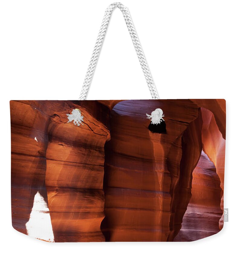 Native American Reservation Weekender Tote Bag featuring the photograph Antelope Canyon In Arizona by Sabrinapintus