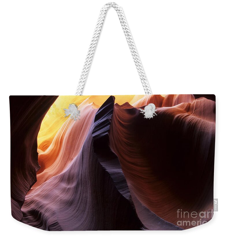  Antelope Canyon Weekender Tote Bag featuring the photograph Antelope Canyon Pages Of Time by Bob Christopher