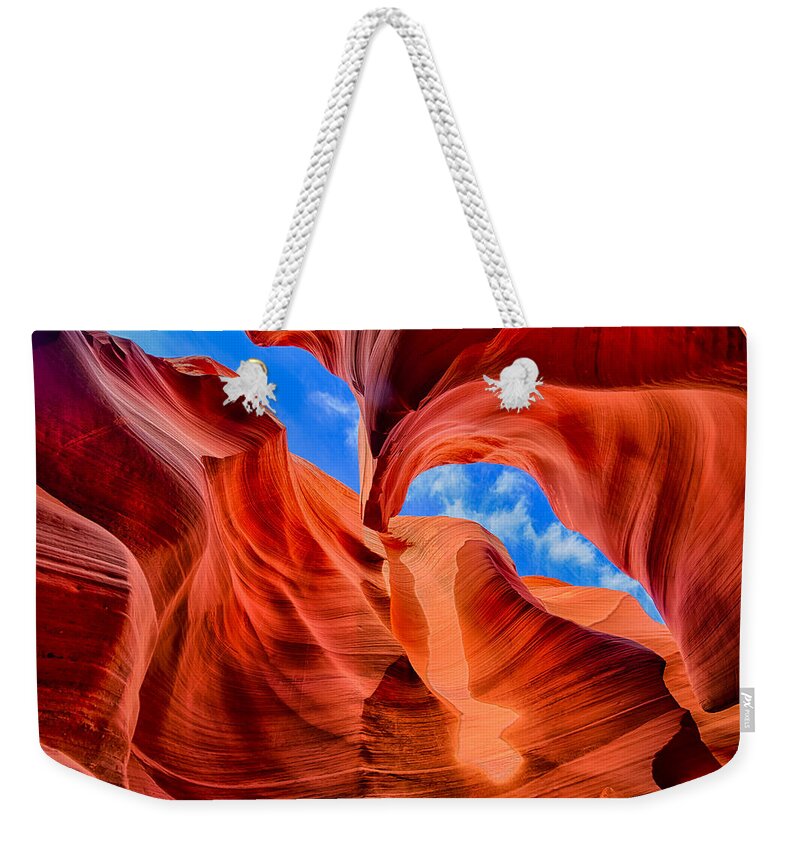 Antelope Canyon Weekender Tote Bag featuring the photograph Antelope Canyon Walls by Greg Norrell