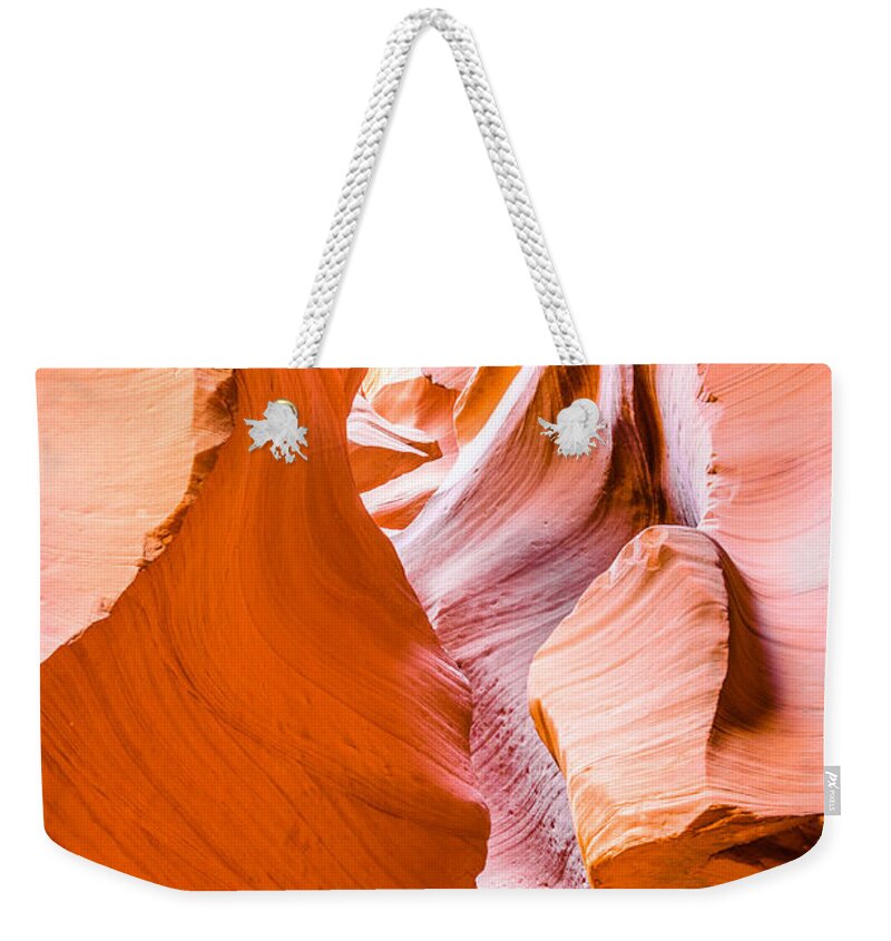 Antelope Canyon Weekender Tote Bag featuring the photograph Antelope Tunnel by Jason Chu