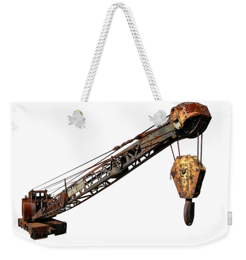 Hoist Weekender Tote Bag featuring the photograph Antique Industrial Hoist by Olivier Le Queinec