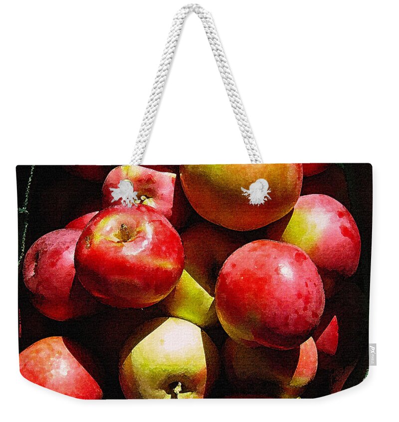 Apple Weekender Tote Bag featuring the photograph Apple Harvest by Kathy Bassett