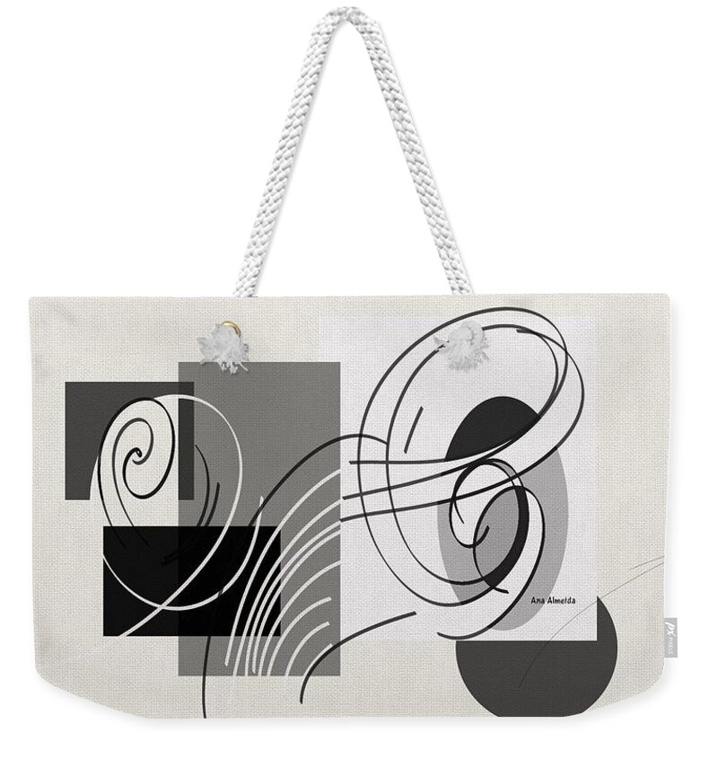  Weekender Tote Bag featuring the digital art Arabescos 1 by Ana Almeida