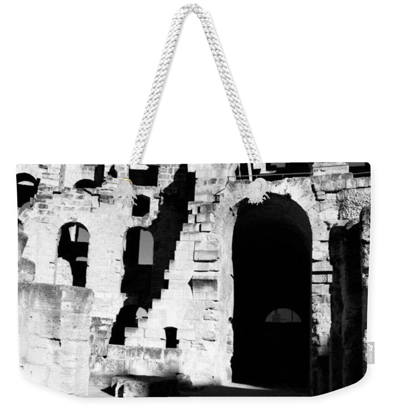 Donna Corless Weekender Tote Bag featuring the photograph Arches of El Jem's Coloseum by Donna Corless