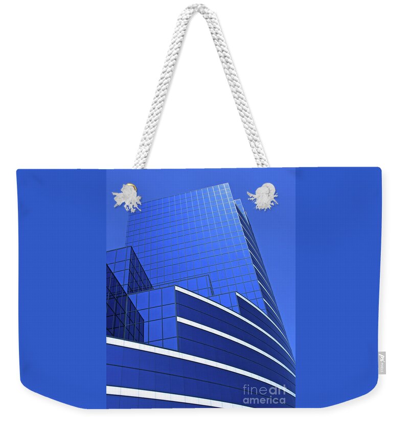 Architecture Weekender Tote Bag featuring the photograph Architectural Blues by Ann Horn