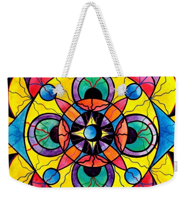 Arcturus Weekender Tote Bag featuring the painting Arcturus by Teal Eye Print Store