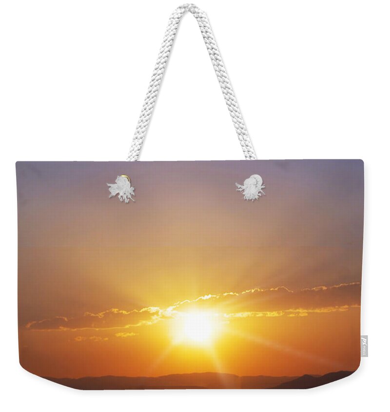 Sunset Weekender Tote Bag featuring the photograph Arizona by Night by Judy Hall-Folde