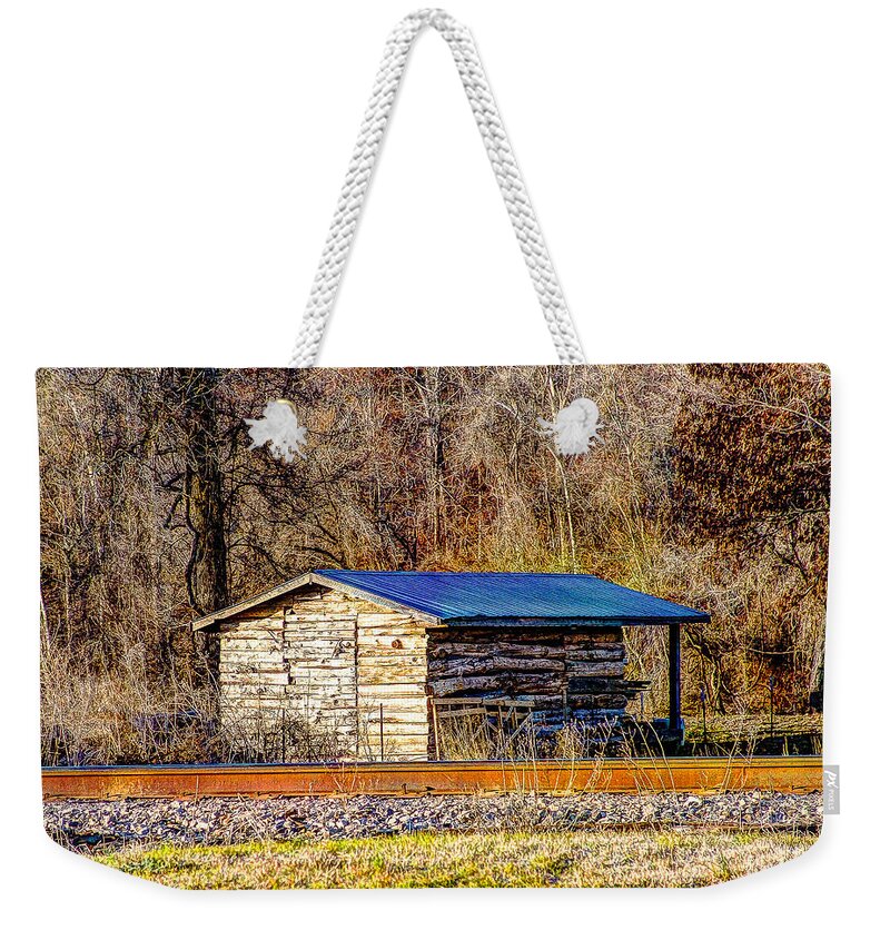 Arkansas Weekender Tote Bag featuring the photograph Arkansas Shed by Al Griffin