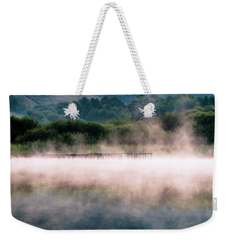 Outdoors Weekender Tote Bag featuring the photograph Arlo Lake In Morning by Yorkfoto