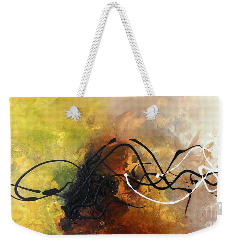 Abstract Weekender Tote Bag featuring the painting Aroma by Preethi Mathialagan