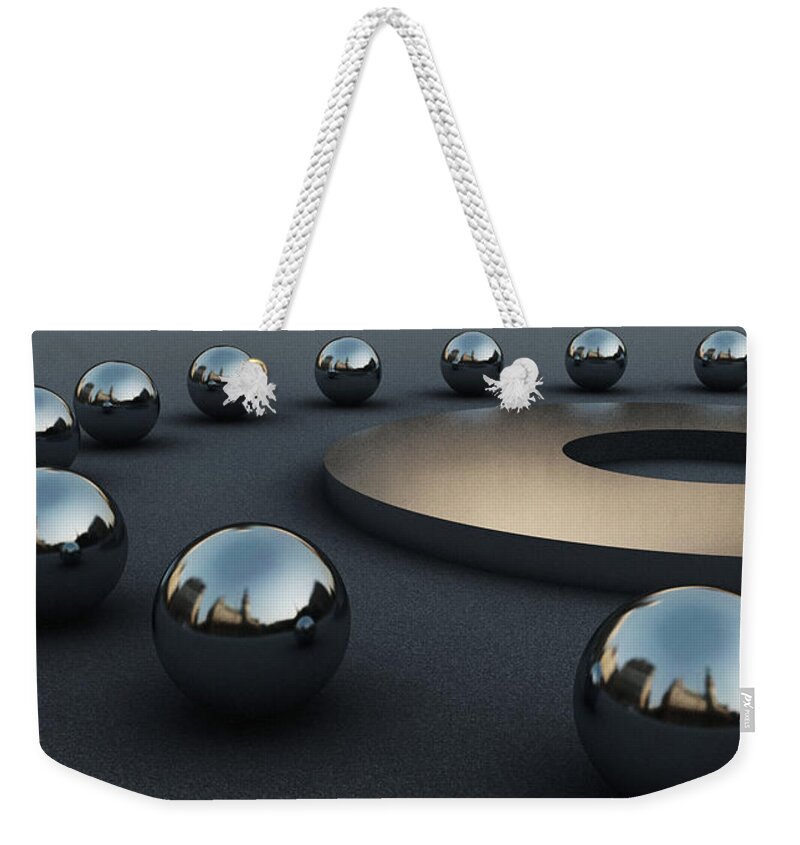 Circles Weekender Tote Bag featuring the digital art Around Circles by Richard Rizzo