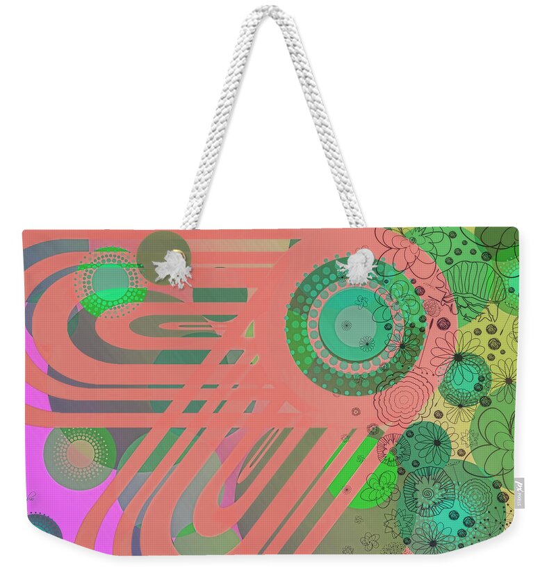 Wright Weekender Tote Bag featuring the digital art Art Deco Explosion 10 by Paulette B Wright