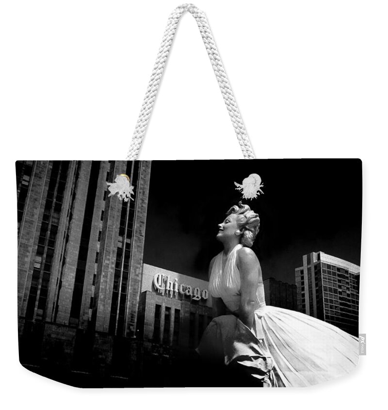 Chicago Weekender Tote Bag featuring the photograph Art in Chicago by Milena Ilieva