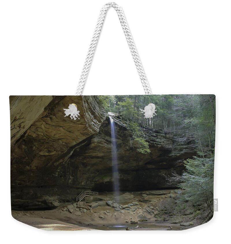 Area Weekender Tote Bag featuring the photograph Ash Cave Falls by Jack R Perry