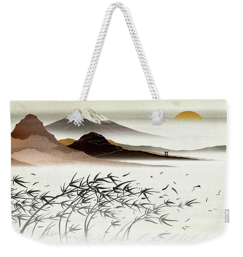Asian Culture Weekender Tote Bag featuring the photograph Asian Landscape With Mountain by Ikon Ikon Images