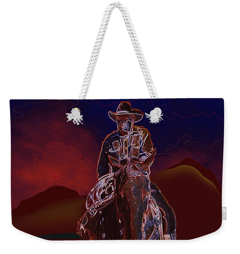 Western Scene Weekender Tote Bag featuring the photograph At Home On The Range by Kae Cheatham